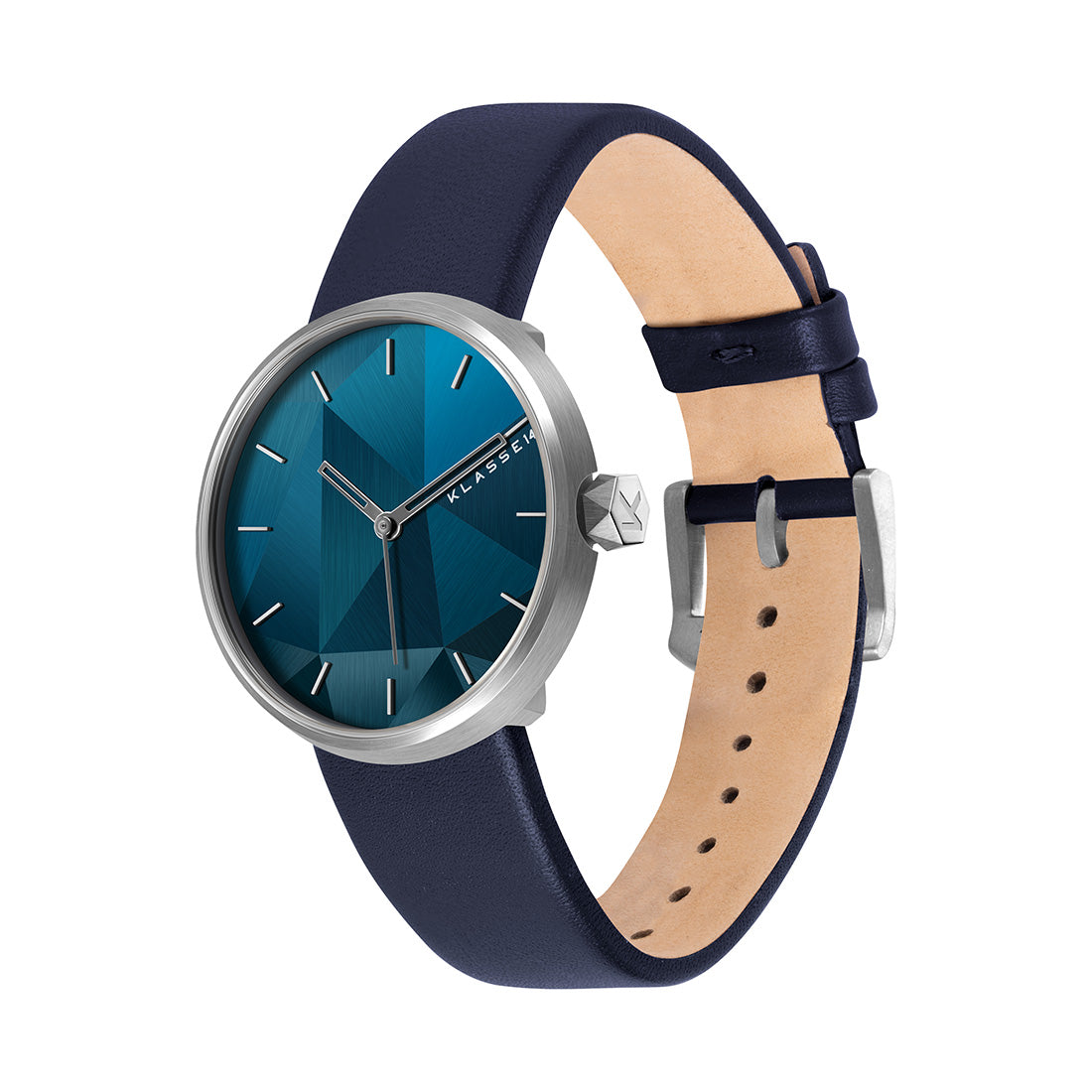 paradox Silver Case×Navy Leather Strap 40mm