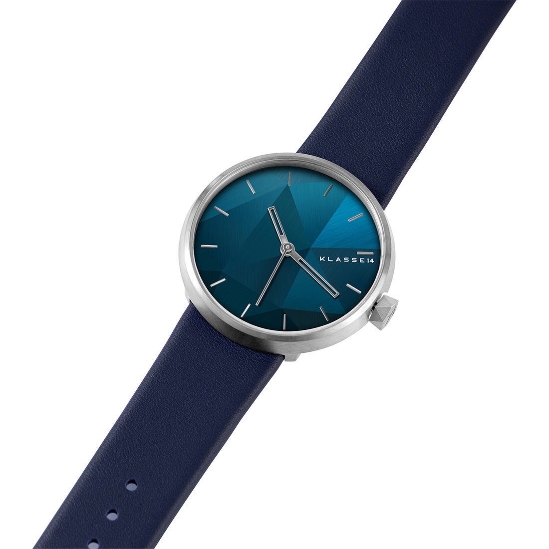 paradox Silver Case×Navy Leather Strap 40mm