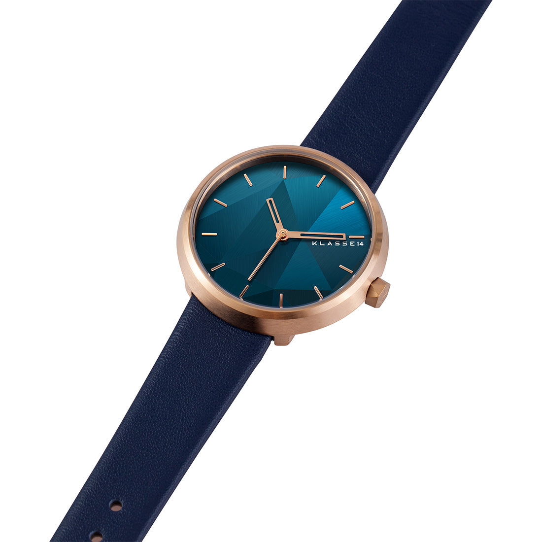 paradox RoseGold Case×Navy Leather Strap 32mm