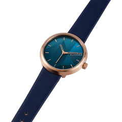 paradox RoseGold Case×Navy Leather Strap 32mm