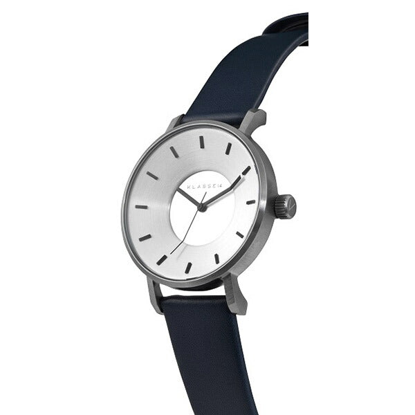 Volare Silver Blue Leather Strap 42mm
