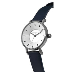 Volare Silver Blue Leather Strap 42mm