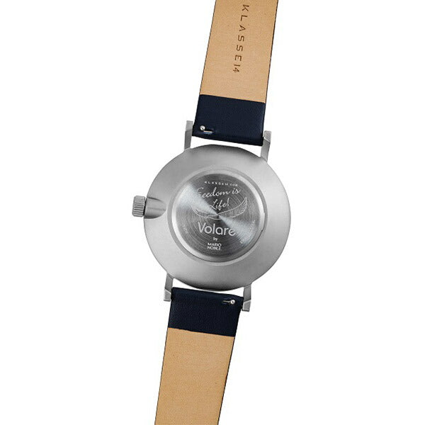 Volare Silver Blue Leather Strap 42mm