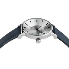 Volare Silver Blue Leather Strap 42mm