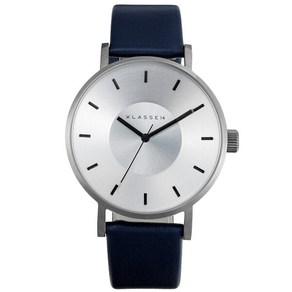 Volare Silver Blue Leather Strap 42mm