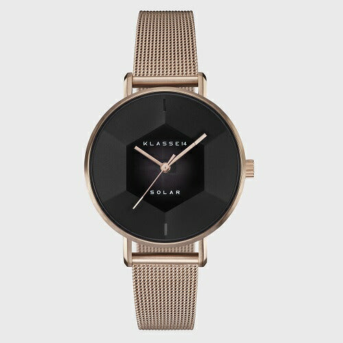 Volare Solar Darkness with Rose Gold Mesh Strap 34mm