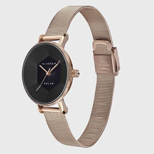 Volare Solar Darkness with Rose Gold Mesh Strap 34mm