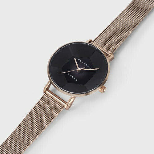 Volare Solar Darkness with Rose Gold Mesh Strap 34mm