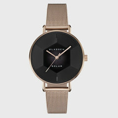 Volare Solar Darkness with Rose Gold Mesh Strap 34mm