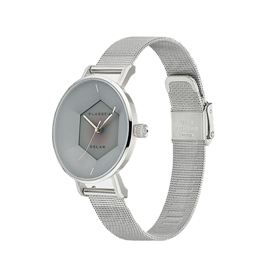 Volare Solar Silver Mesh Strap 39mm