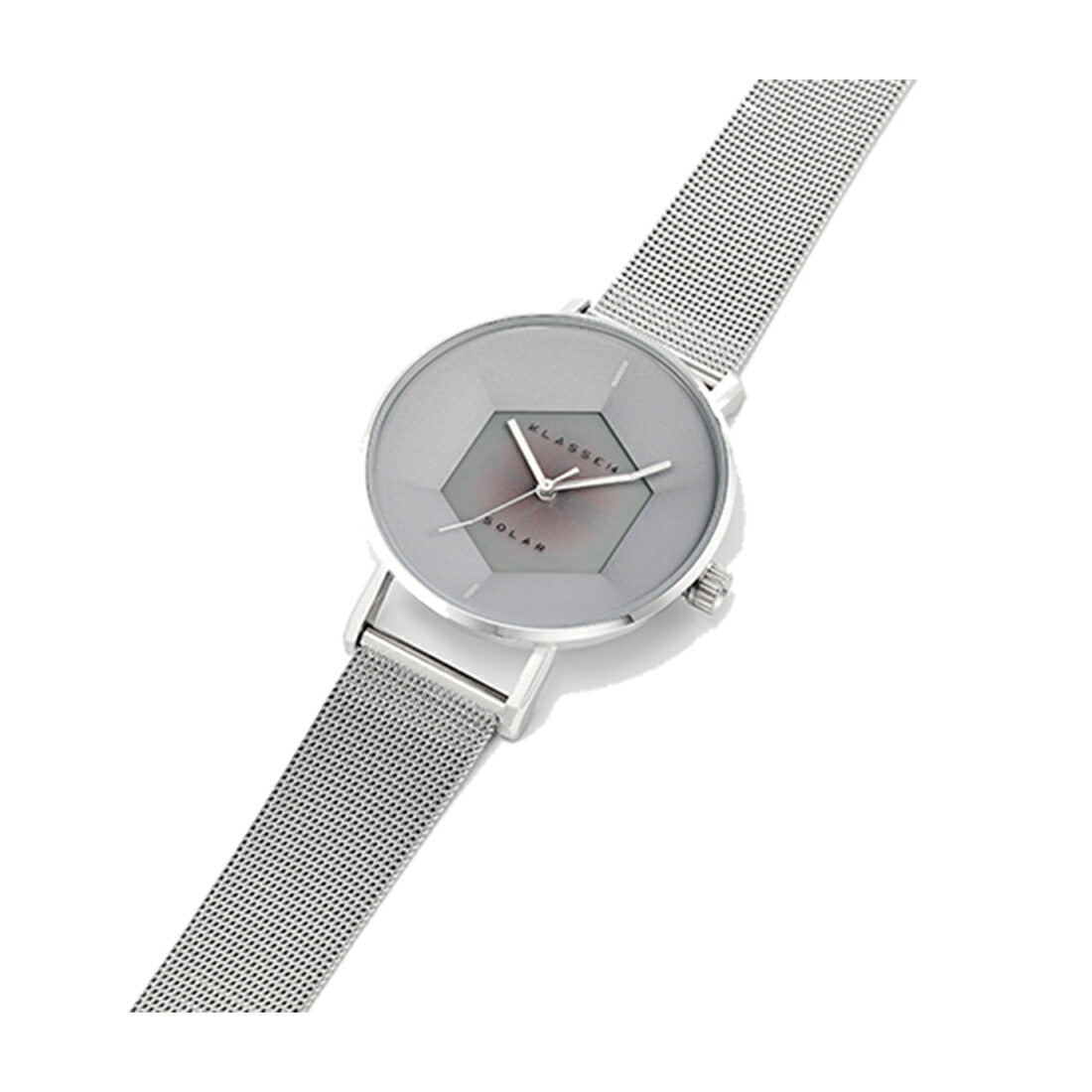 Volare Solar Silver Mesh Strap 39mm
