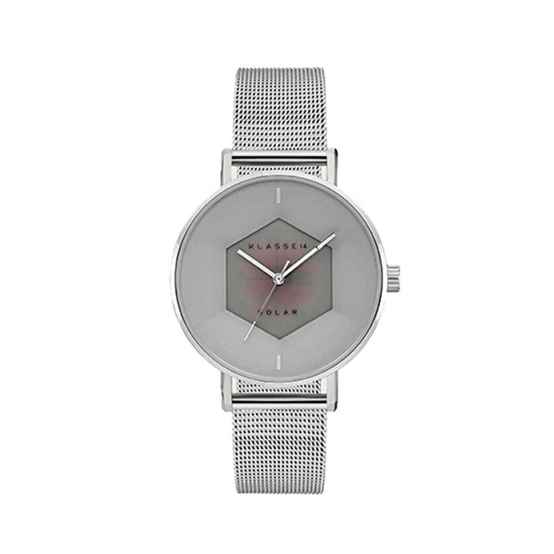 Volare Solar Silver Mesh Strap 34mm
