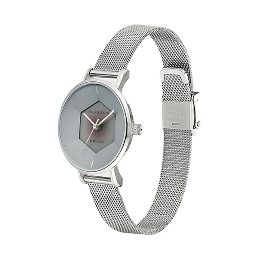Volare Solar Silver Mesh Strap 34mm