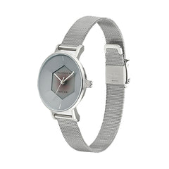 Volare Solar Silver Mesh Strap 34mm