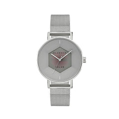 Volare Solar Silver Mesh Strap 34mm