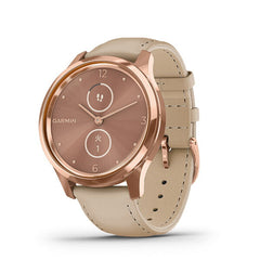 vivomove Luxe Light Sand Leather / 18K Rose Gold PVD 010-02241-71