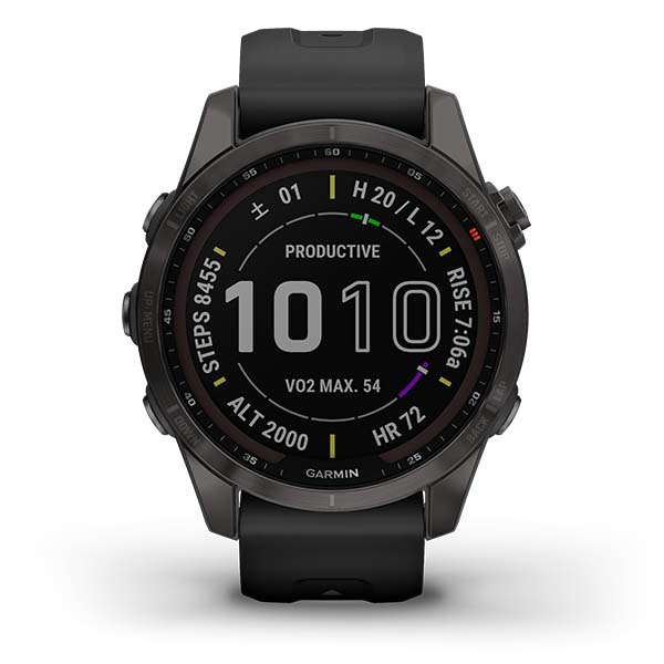 fenix 7S Sapphire Dual Power Phoenix Sapphire Dual Power Ti Carbon Gray DLC / Black 010-02539-48