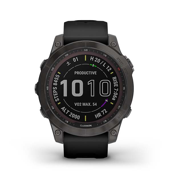 fenix 7 Sapphire Dual Power Phoenix Sapphire Dual Power Ti Carbon Gray DLC / Black 010-02540-29