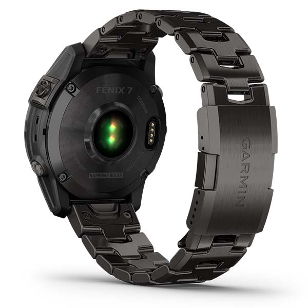 fenix 7 Sapphire Dual Power フェニックス サファイア デュアルパワー Ti Carbon Gray DLC / Carbon Gray DLC Vented Titanium Band 010-02540-48