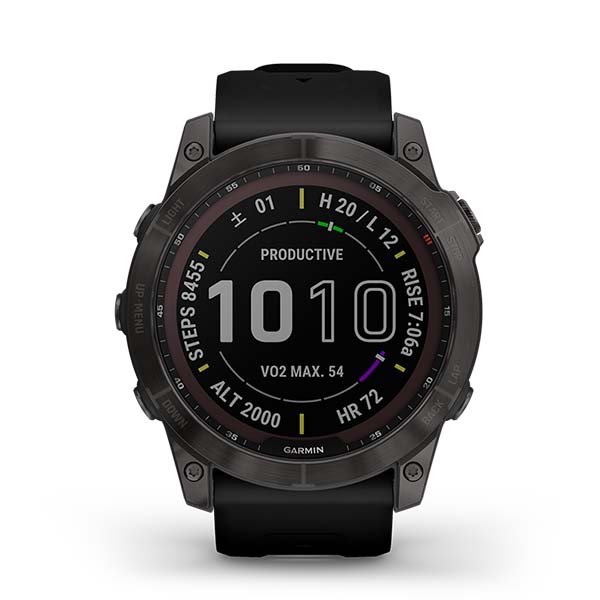 fenix 7X Sapphire Dual Power Phoenix Sapphire Dual Power Ti Carbon Gray DLC / Black 010-02541-31