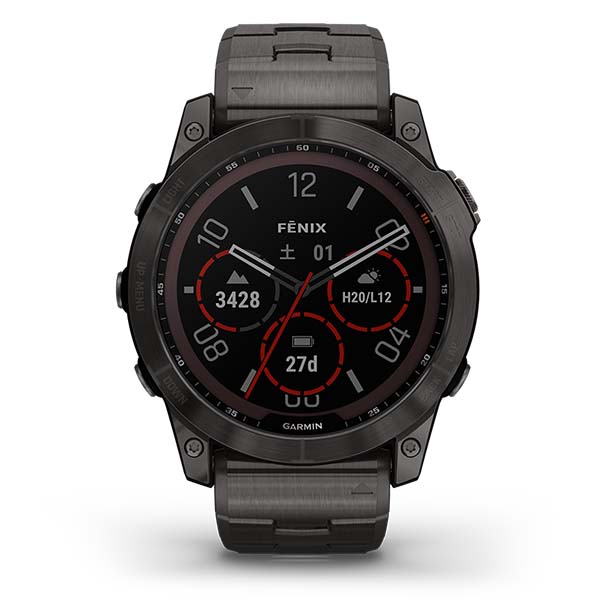 fenix 7X Sapphire Dual Power フェニックス サファイア デュアルパワー Ti Carbon Gray DLC / Carbon Gray DLC Vented Titanium Band 010-02541-47