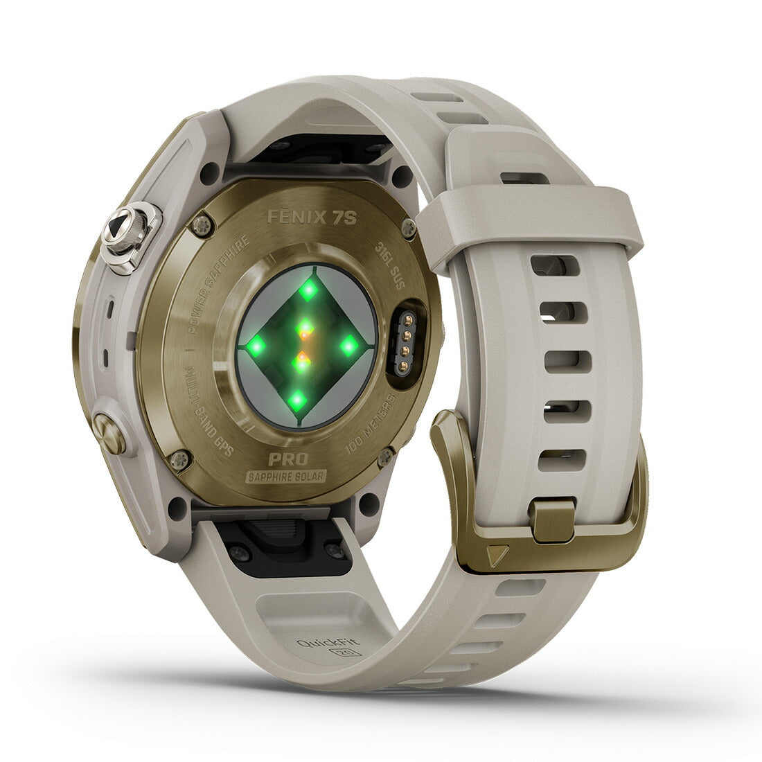 fenix 7S PRO Sapphire Dual Power フェニックス7Sプロ Soft Gold with Light Sand Band 010-02776-62