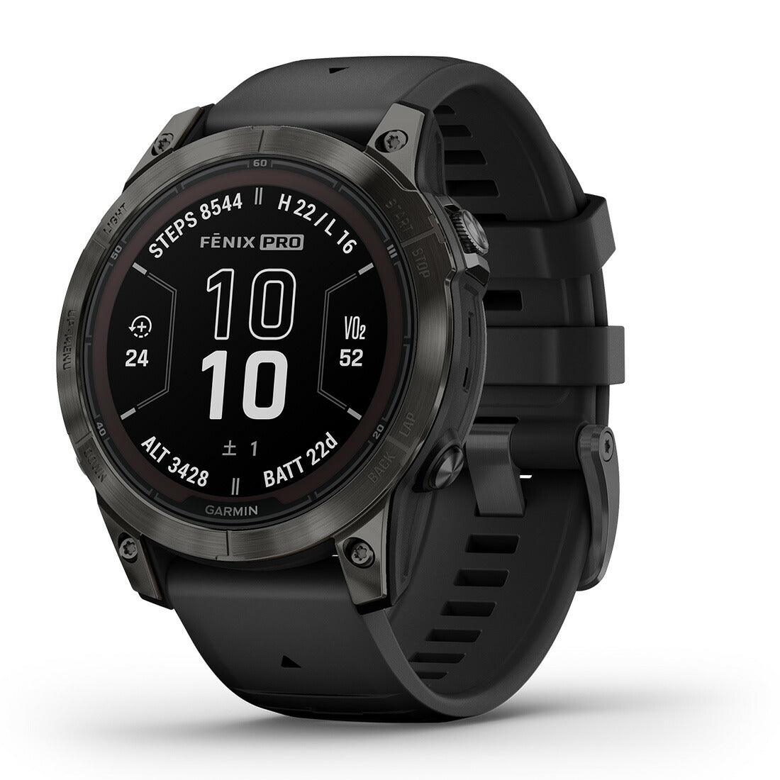 fenix 7 PRO Sapphire Dual Power (フェニックス サファイア デュアルパワー) Carbon Gray Titanium with Black Band