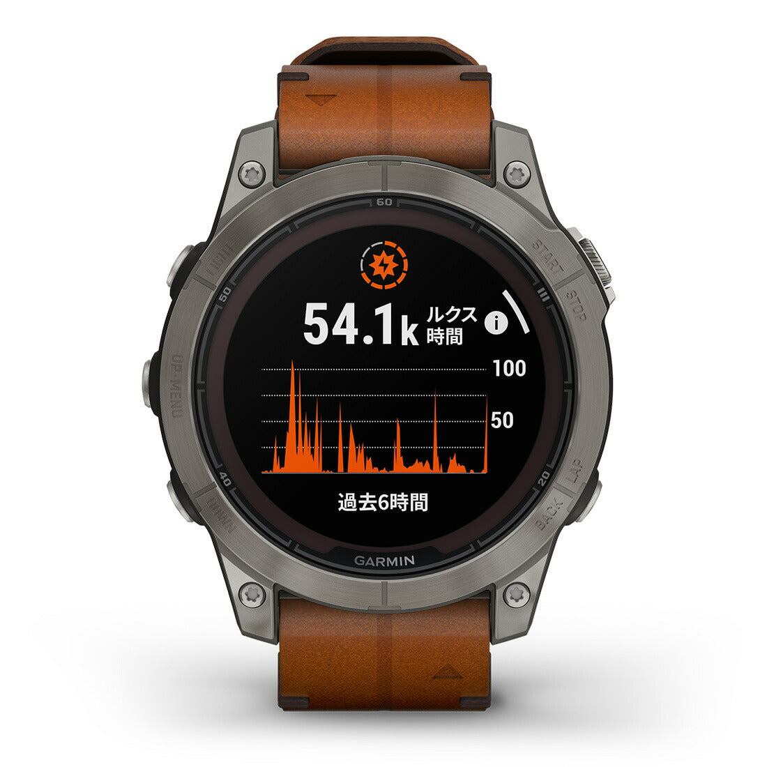 fenix 7 PRO Sapphire Dual Power フェニックス7プロ Titanium with Chestnut Leather Band 010-02777-82