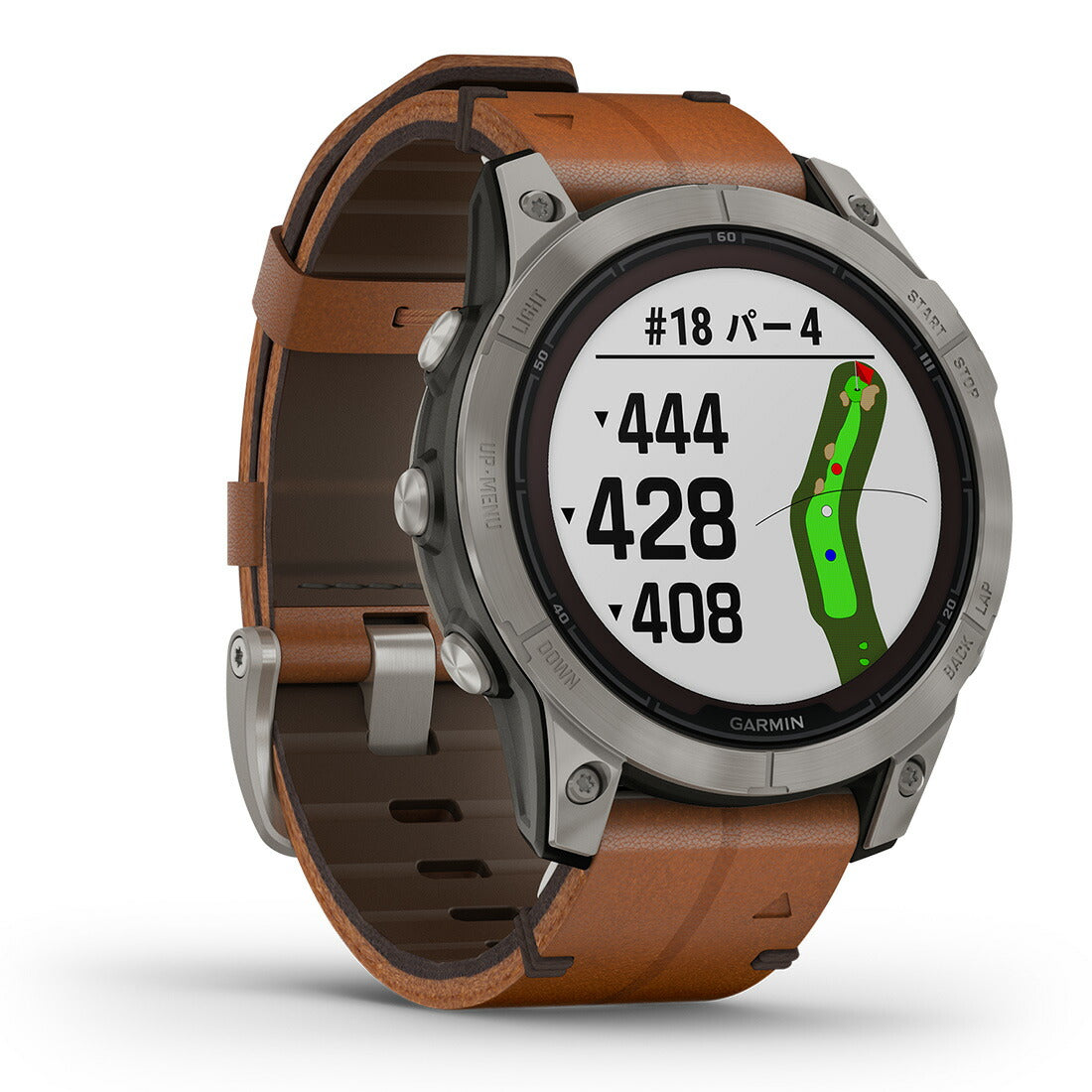 fenix 7 PRO Sapphire Dual Power フェニックス7プロ Titanium with Chestnut Leather Band 010-02777-82