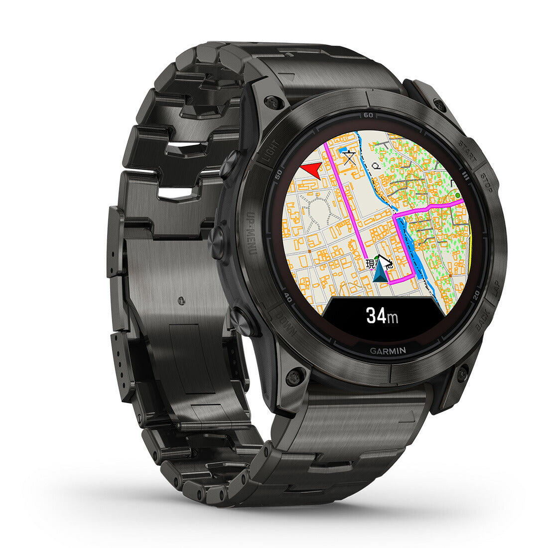 –　Metal　Power(フェニックス　EYE　fenix　PRO　with　ISUZU　Gray　Band　Gray　Titanium　7X　EYE　010-02778-92　デュアルパワー)　Dual　Carbon　Carbon　ガーミン【GARMIN】｜正規販売店のアイアイイスズ