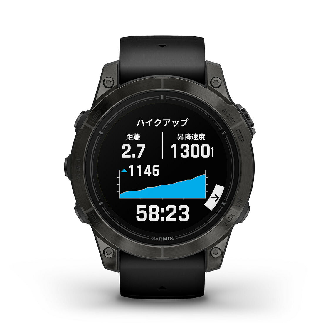 epix Pro (Gen 2) エピックスプロ 47mm, Sapphire, Carbon Gray DLC Titanium with Black Band 010-02803-52
