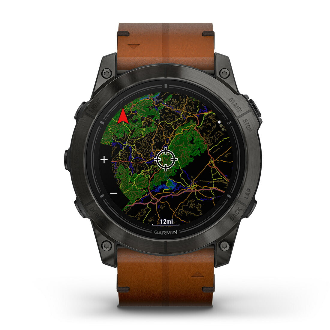 epix Pro (Gen 2) エピックスプロ 51mm, Sapphire, Carbon Gray DLC Titanium with ChestnutLeather Band 010-02804-71