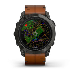 epix Pro (Gen 2) エピックスプロ 51mm, Sapphire, Carbon Gray DLC Titanium with ChestnutLeather Band 010-02804-71