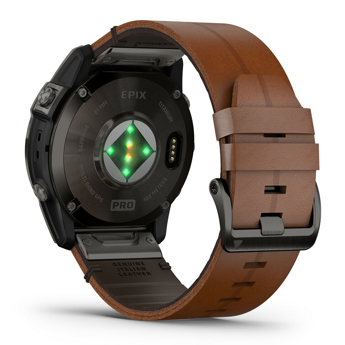 epix Pro (Gen 2) エピックスプロ 51mm, Sapphire, Carbon Gray DLC Titanium with ChestnutLeather Band 010-02804-71