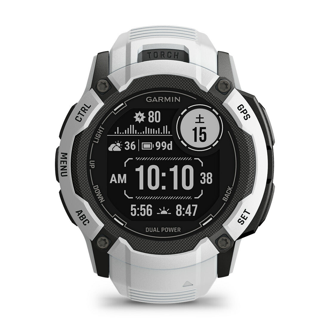 Instinct 2X Dual Power Whitestone インスティンクト 2 デュアルパワー ホワイトストーン 010-02805-42