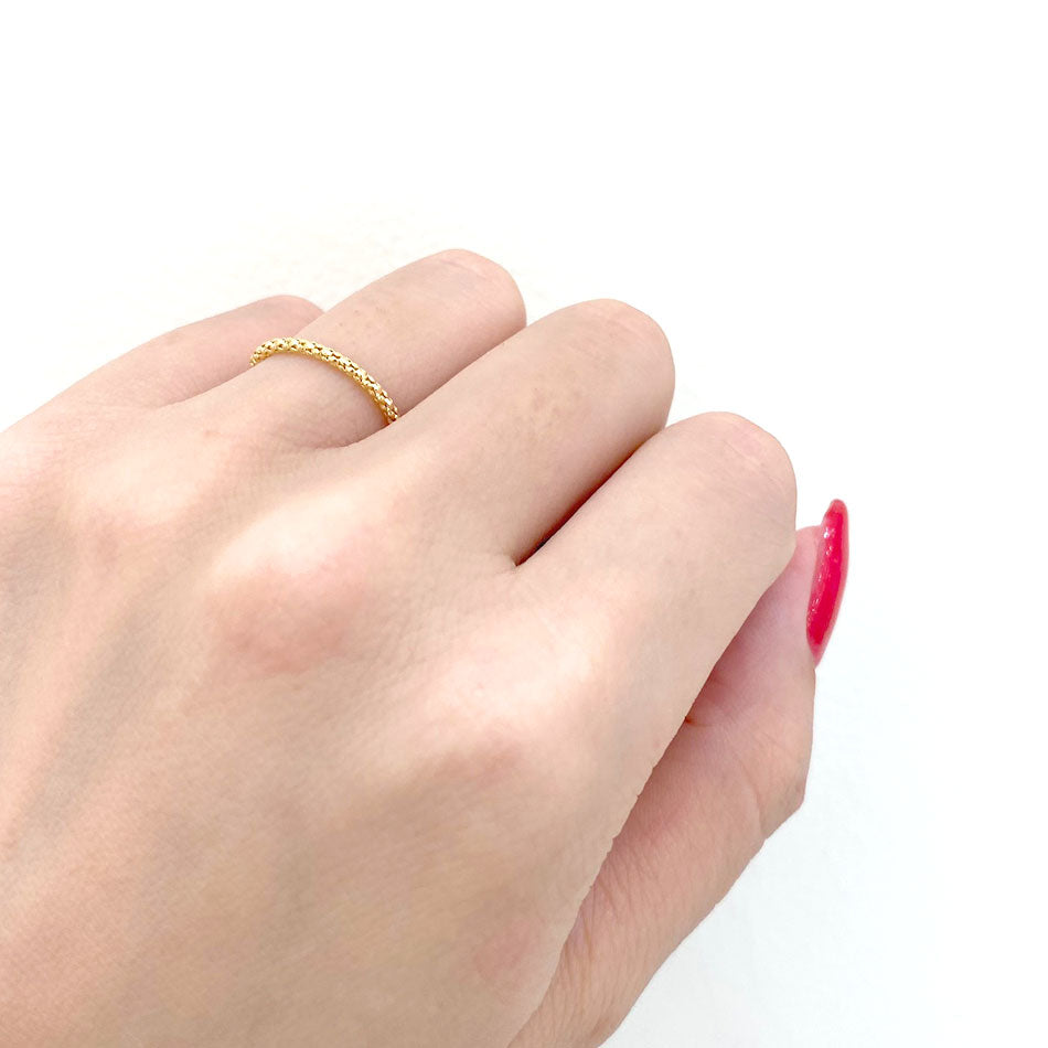 ゴールド レイン リング ロープチェーン S サイズ