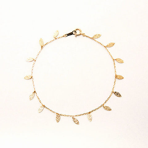 golden leaves bracelet
