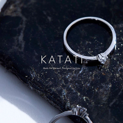 【婚約指輪】 V-5POINTS-2STONES