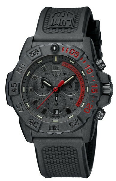 ルミノックス LUMINOX 腕時計 メンズ 3581.EY ネイビーシールズ クロノグラフ 3580 シリーズ 45mm NAVY SEAL CHRONOGRAPH 3580 SERIES 45mm クオーツ（Ronda 5030.D） ブラックxブラック アナログ表示