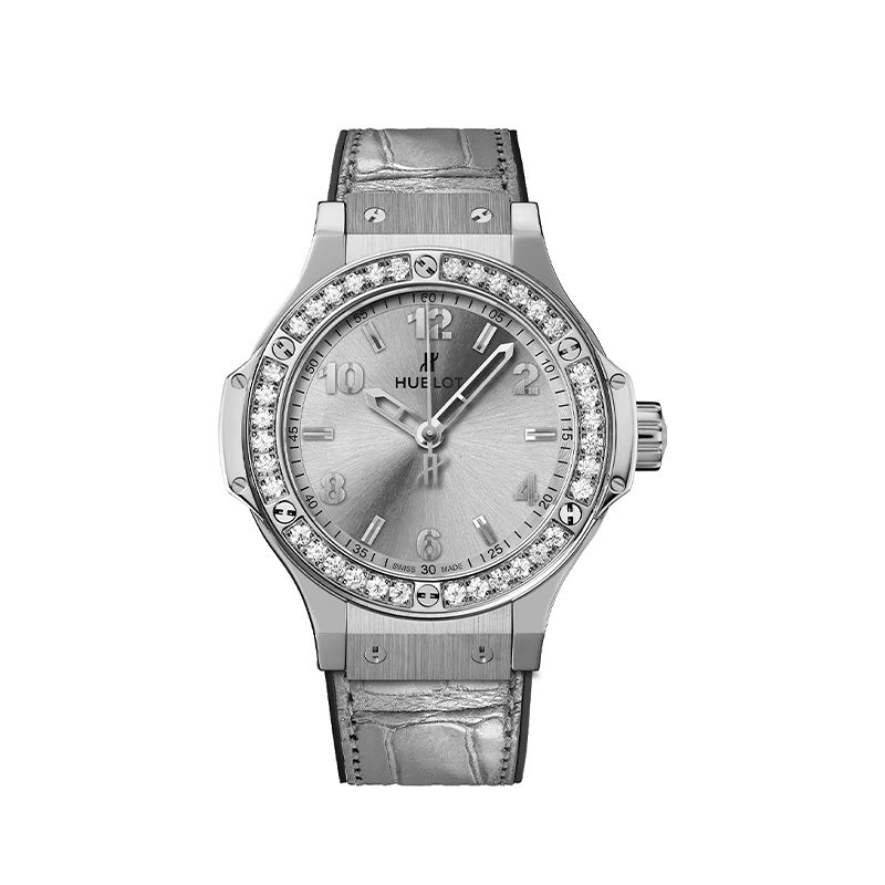 ビッグ・バン モノクローム スチール ダイヤモンド 38mm (日本限定)