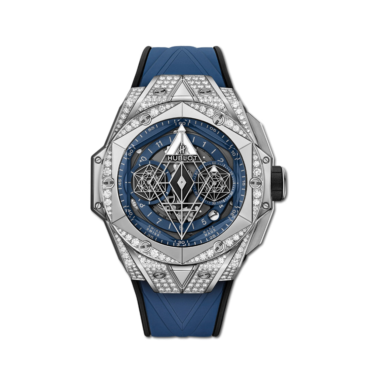 Big Bang Unico Sang Bleu II Titanium Blue Pavé 45mm
