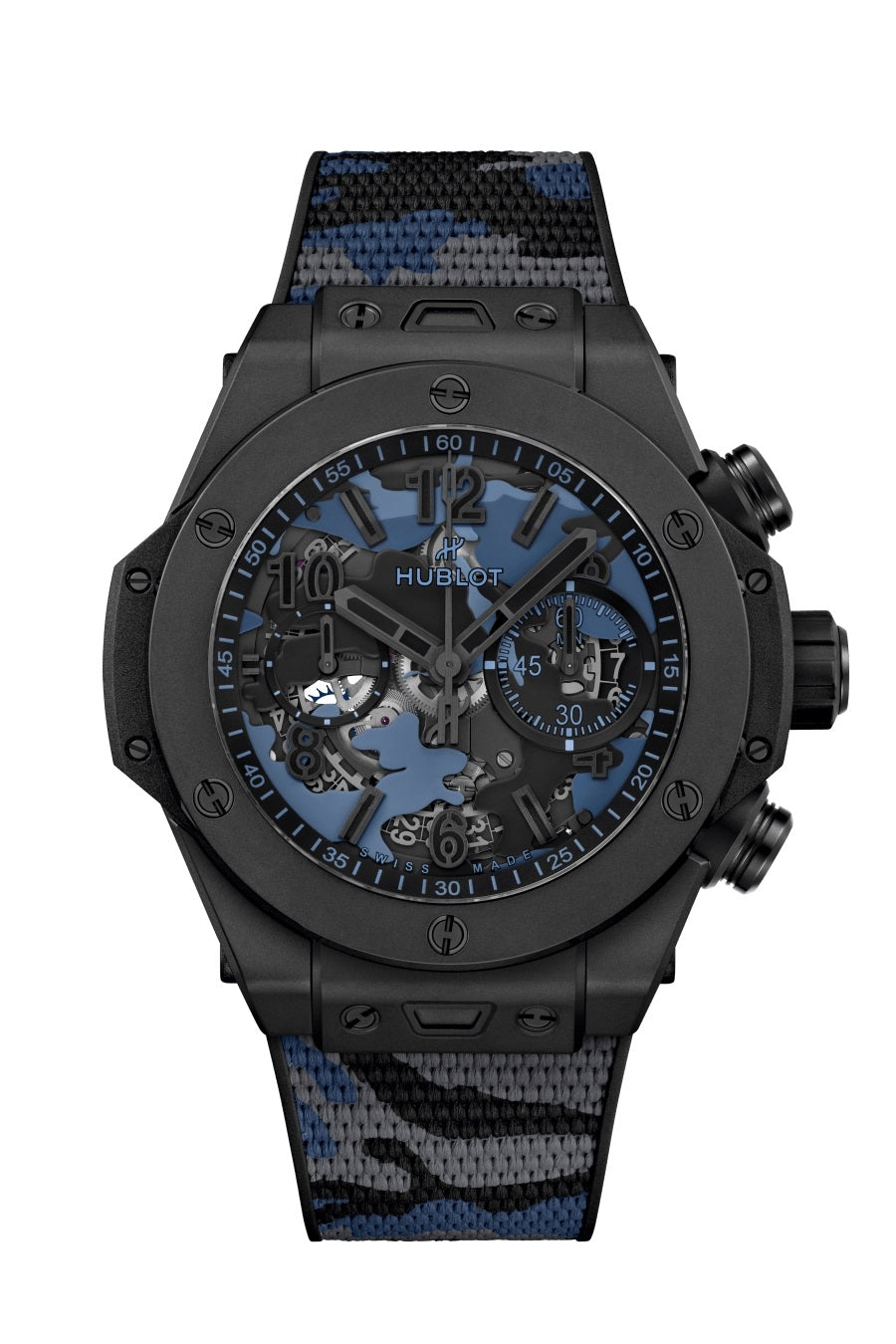 取り扱い終了 / ビッグ・バン ウニコ オールブラック ブルーカモ 44mm (日本限定77本 / 2022年モデル)