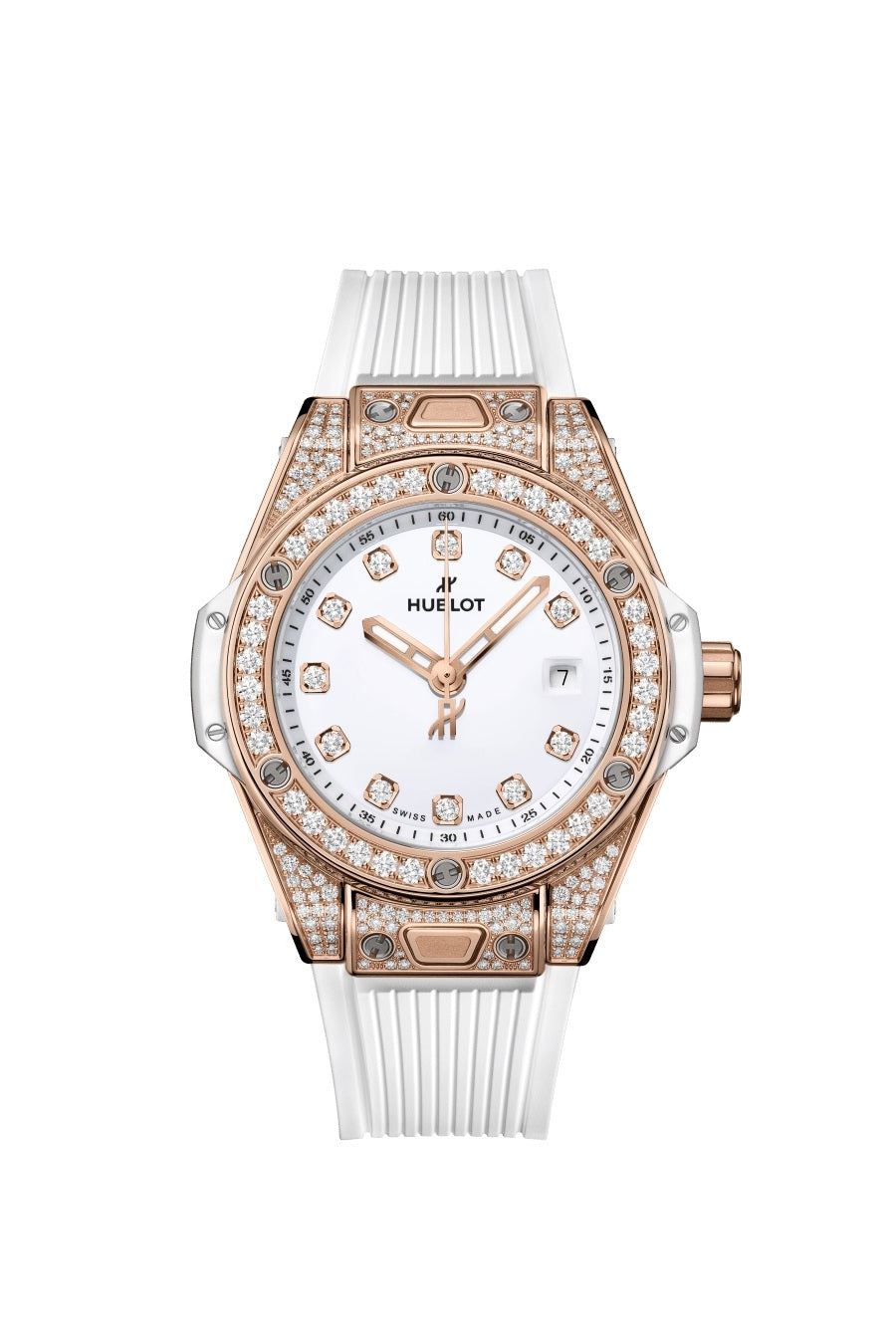 ビッグ・バン ワンクリック キングゴールド ホワイト パヴェ 33mm