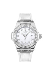 ビッグ・バン ワンクリック スチール ホワイト ダイヤモンド 33mm