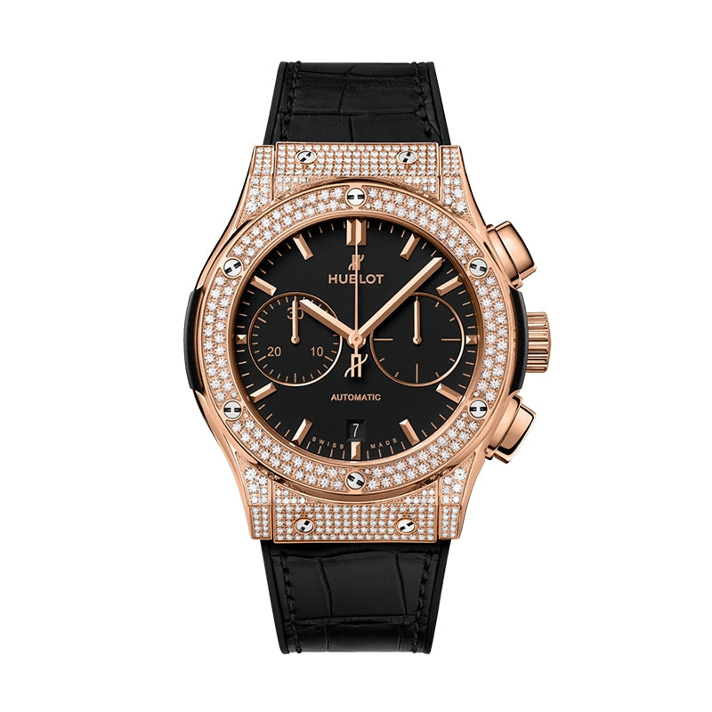 クラシック・フュージョン クロノグラフ キングゴールド パヴェ 45mm