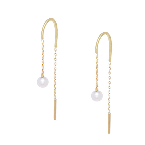 swing pearl earrings