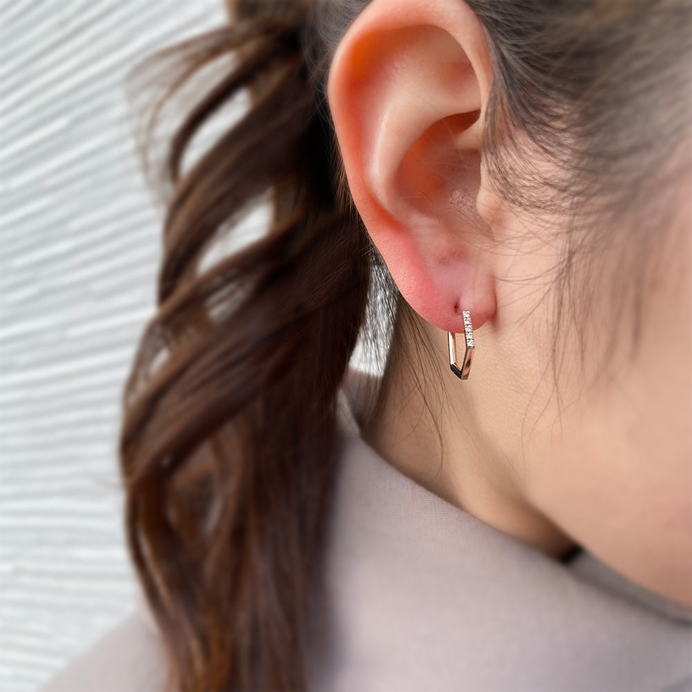 シック ハニカム ピアス