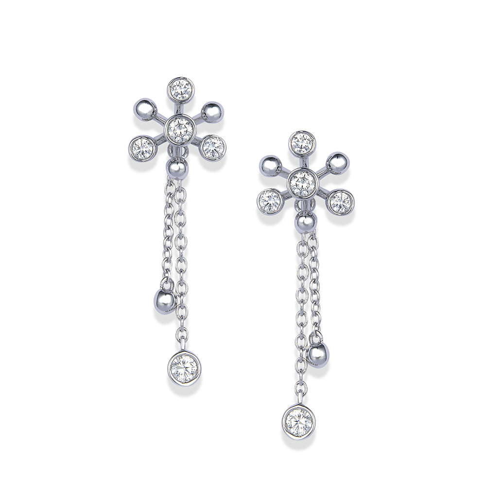 Modern Light Platinum 2WAY Earrings