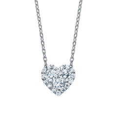 ハート プラチナ ダイヤモンド ペンダント