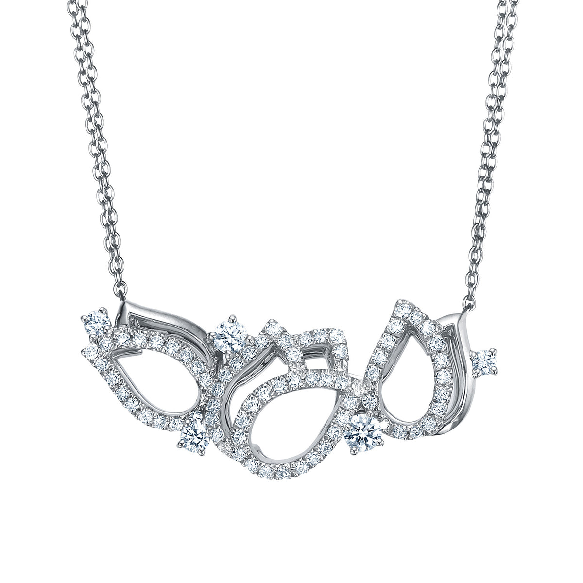 Floriade Platinum Diamond Pendant